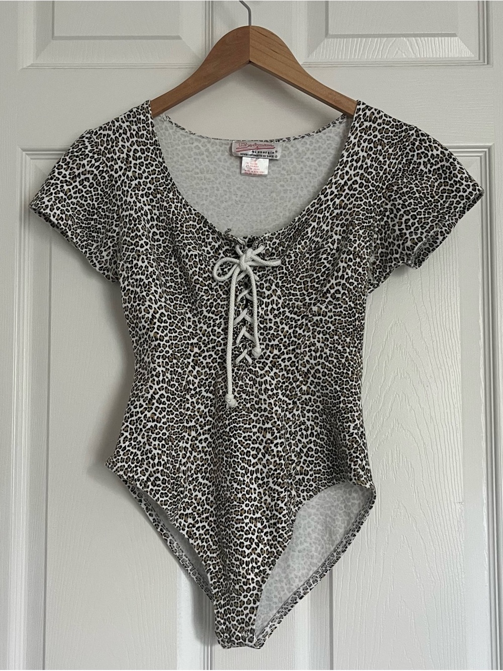 1980s Bodywear Bi Energie Leopard Bodysuit